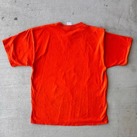 Y2K 2000s Men’s Orange Pumpkin Halloween Graphic Tshirt (XL) - Picture 2 of 3